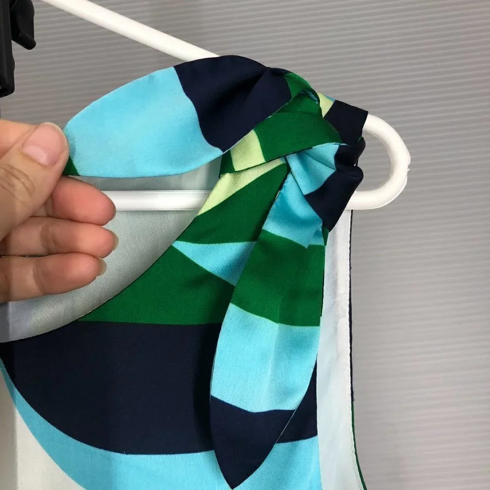 Ricki's Blue Green Yellow Geometric‎ Dress Sz 8 - Picture 3 of 12